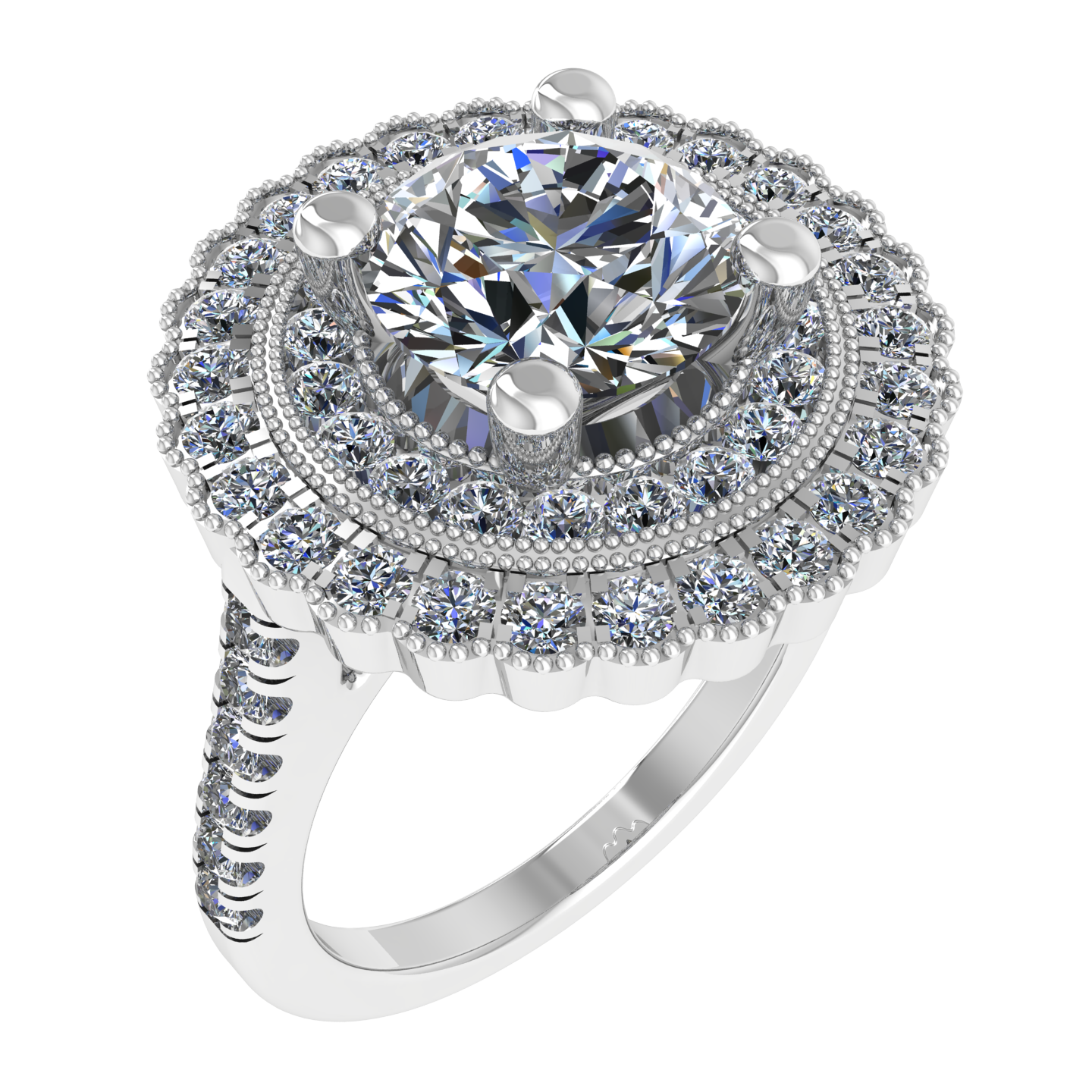 HALO DOUBLE HALO 8.20mm ROUND ENGAGEMENT RING